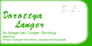 dorottya langer business card